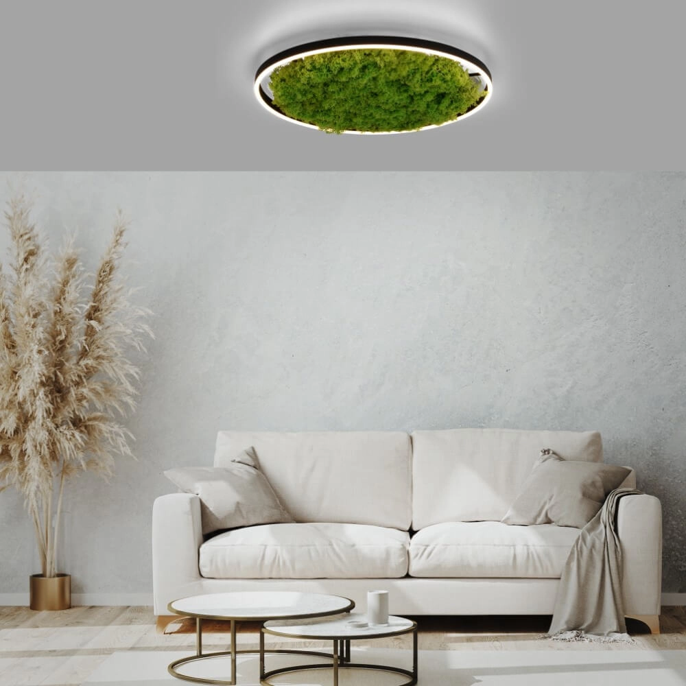 Deckenleuchte Green Ritus mit Moos Ø 58,5cm Just Light 4043689994808