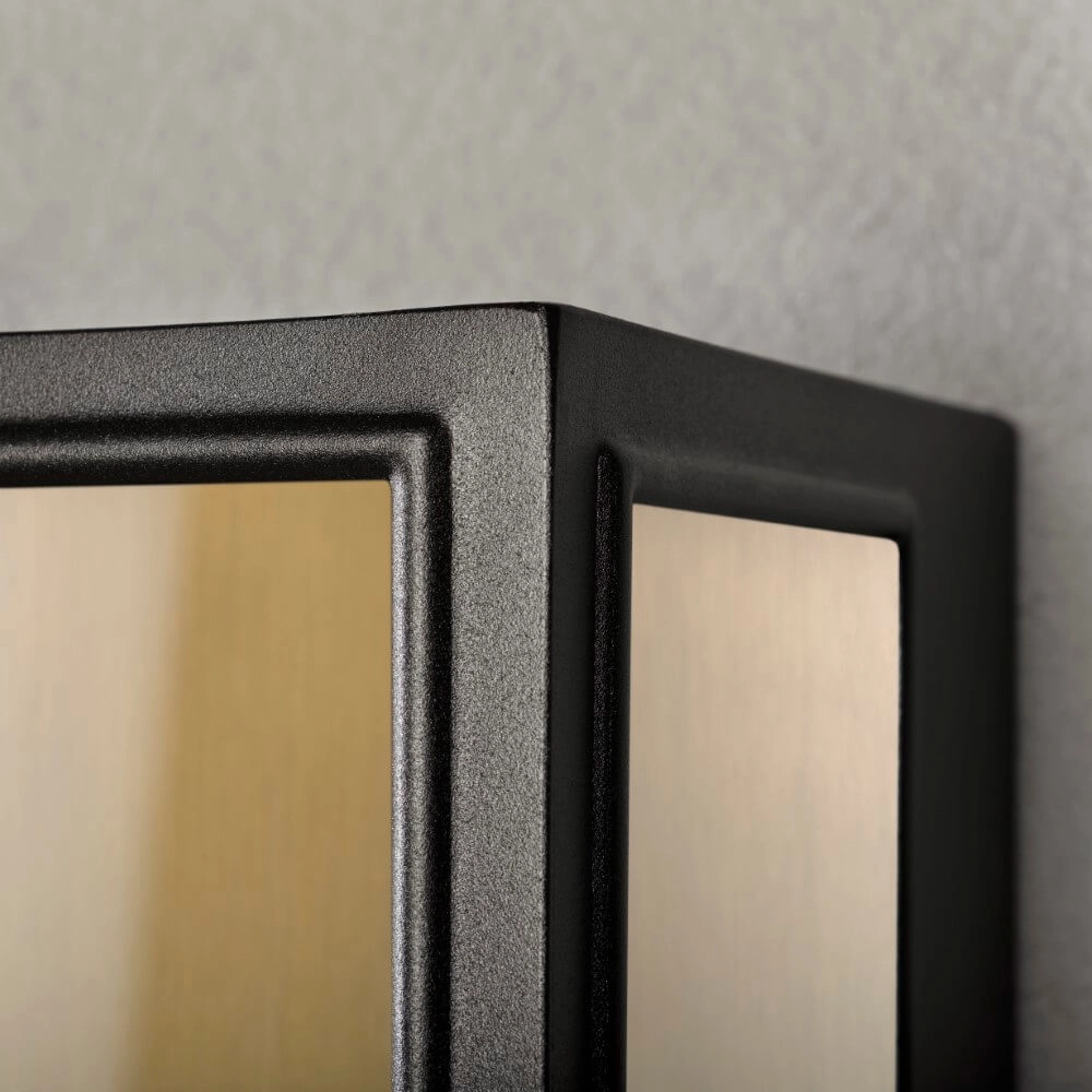 Ländliche Wandlampe Carpi schwarz mit gold KonstSmide 7318303497582