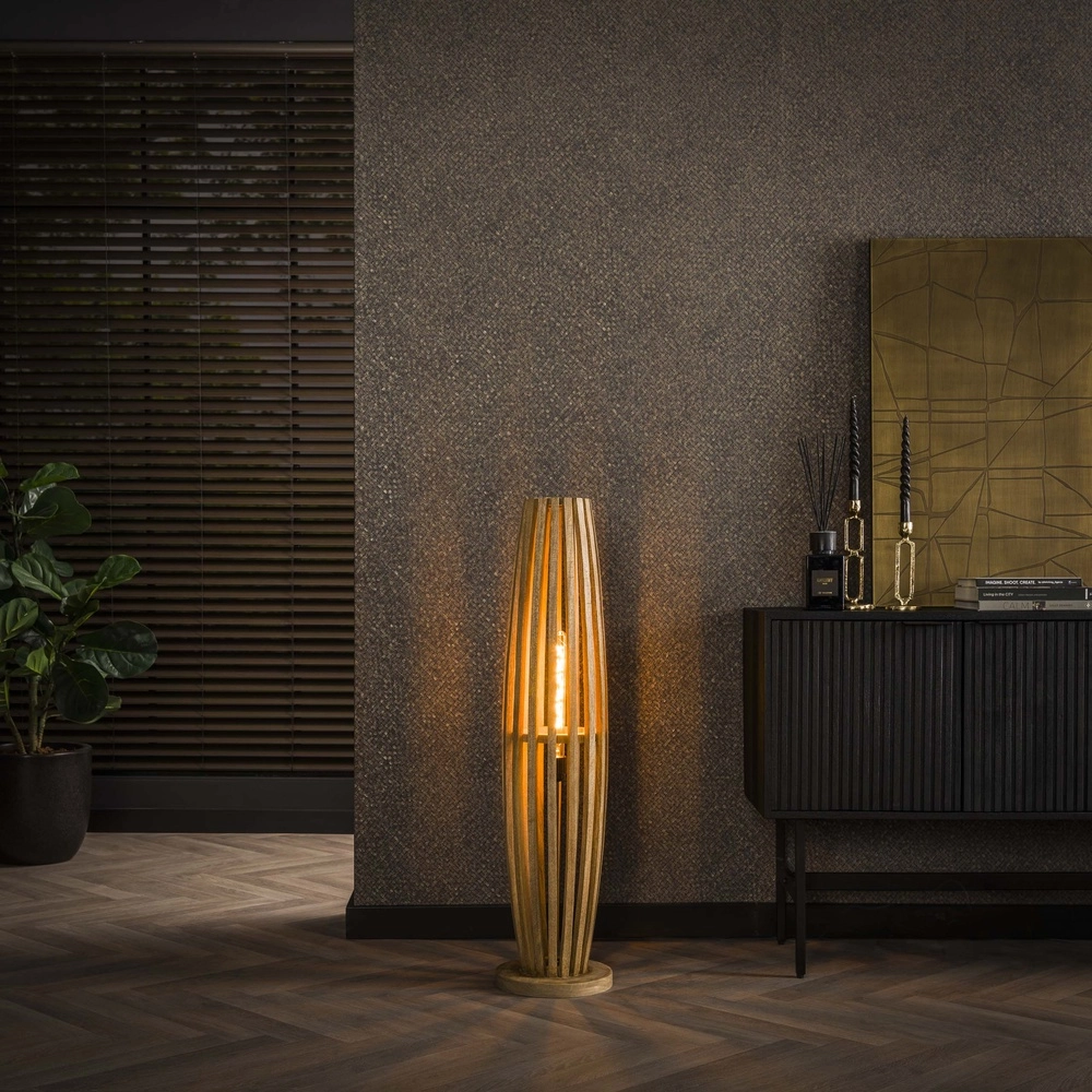 Holz-Stehlampe Orbit 105 cm – 1x E27