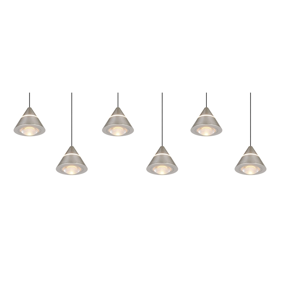 Design-Pendelleuchte Romeo 6-flammiges Nickel Trio 4017807667868