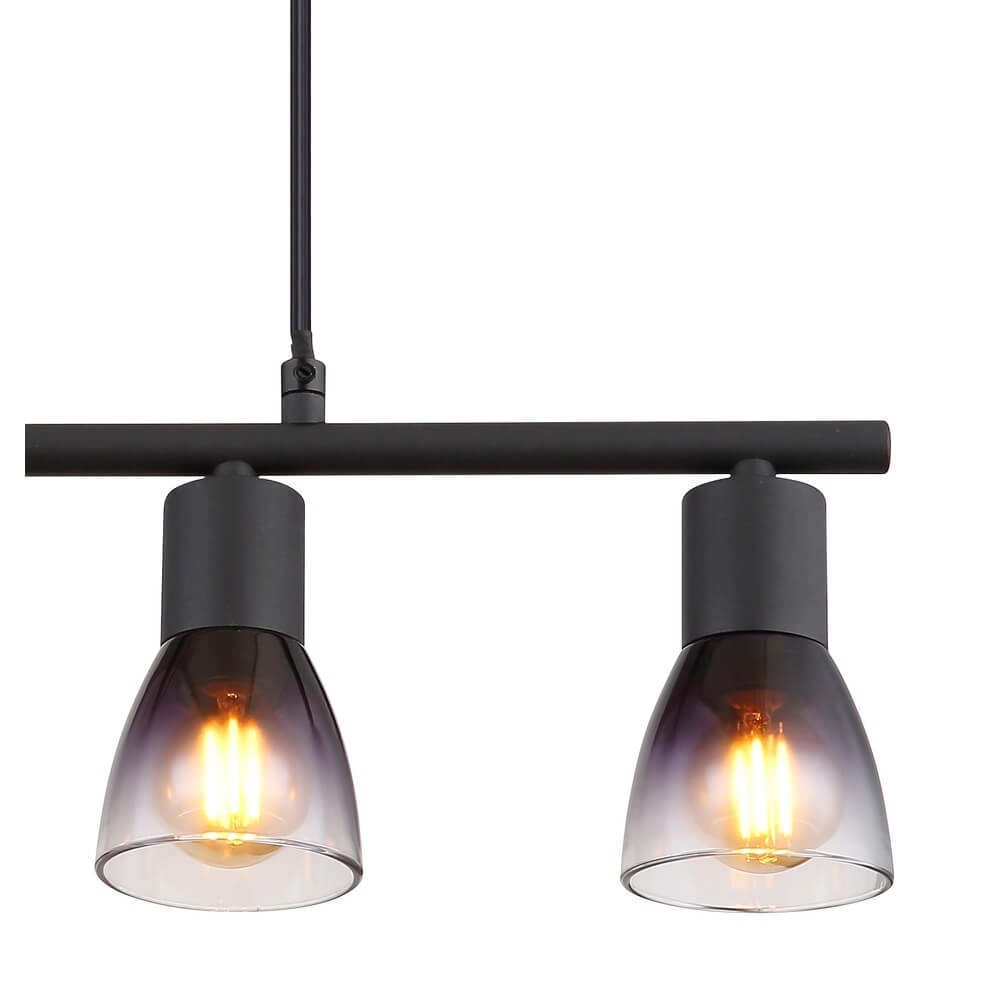Schwarze Pendelleuchte Satella 4-flammig Globo 9007371446933