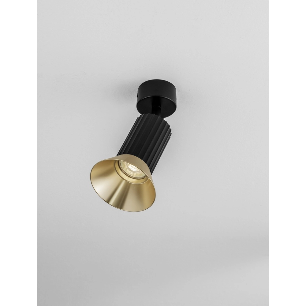 Deckenstrahler Luvia Orientierbares Schwarz mit Gold Lyora 5212017475510
