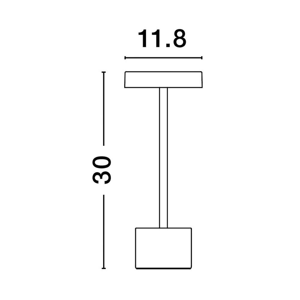 Design-Tischleuchte Fumo Wiederaufladbar Schwarz Lyora 5212017434753