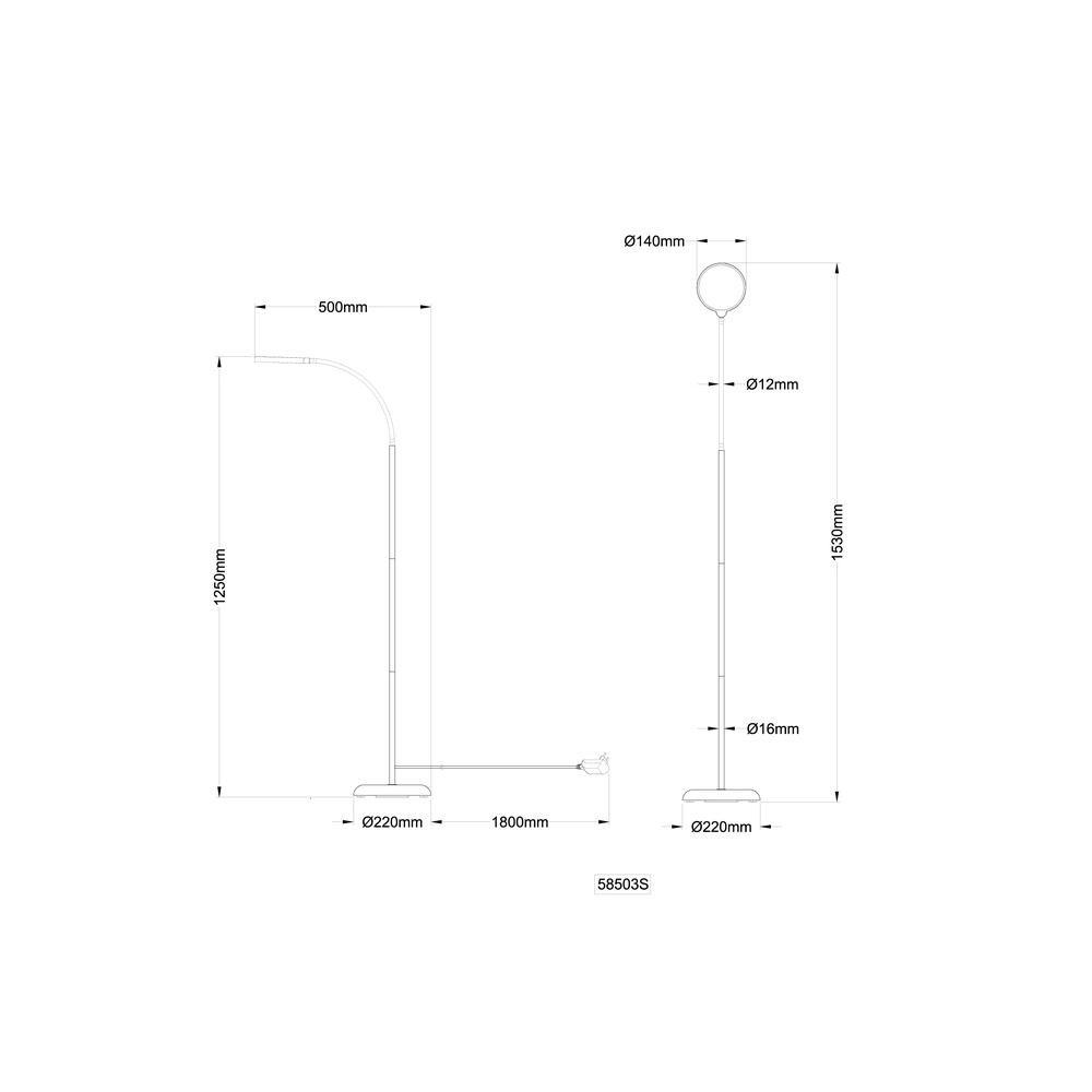 Design-Stehlampe Kalderon Schwarz Globo 9007371583126
