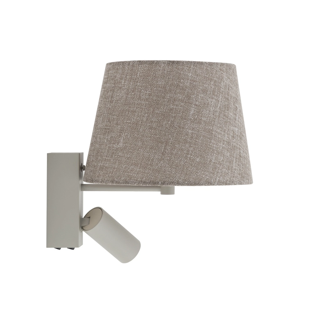Wandlampe sandbraun Tutoia mit Tischlampenschirm Lyora 5903139116848