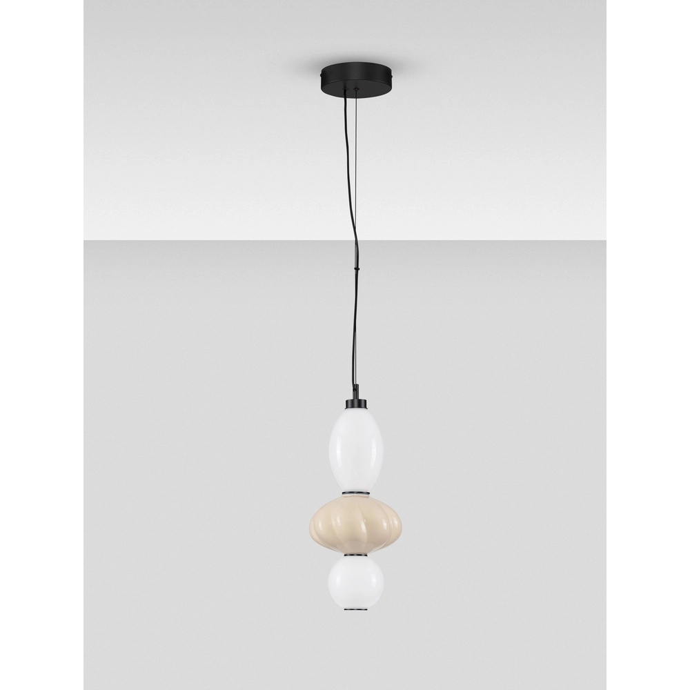 Pendelleuchte Oneta weiß - beige Lyora 5212017473929
