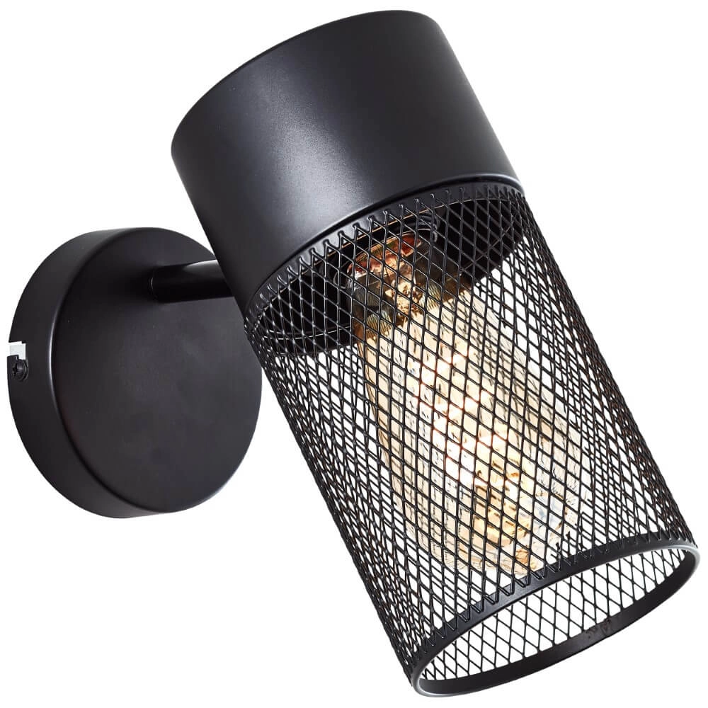 Schwarze Wandlampe Kamolo