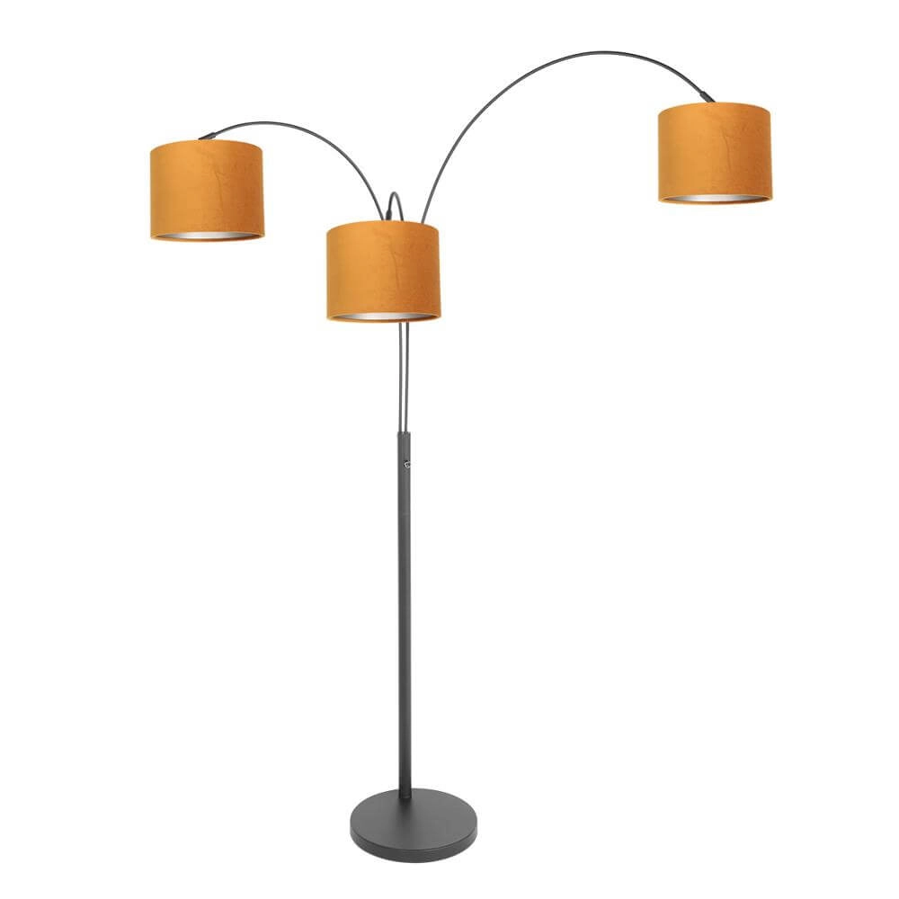 Stehlampe Sparkled Light schwarz mit goldener Kappen Steinhauer 8712746173581