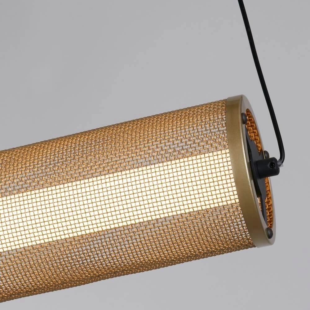 Pendelleuchte Thread Schwarz mit goldenem Mesh Searchlight 5053423273051