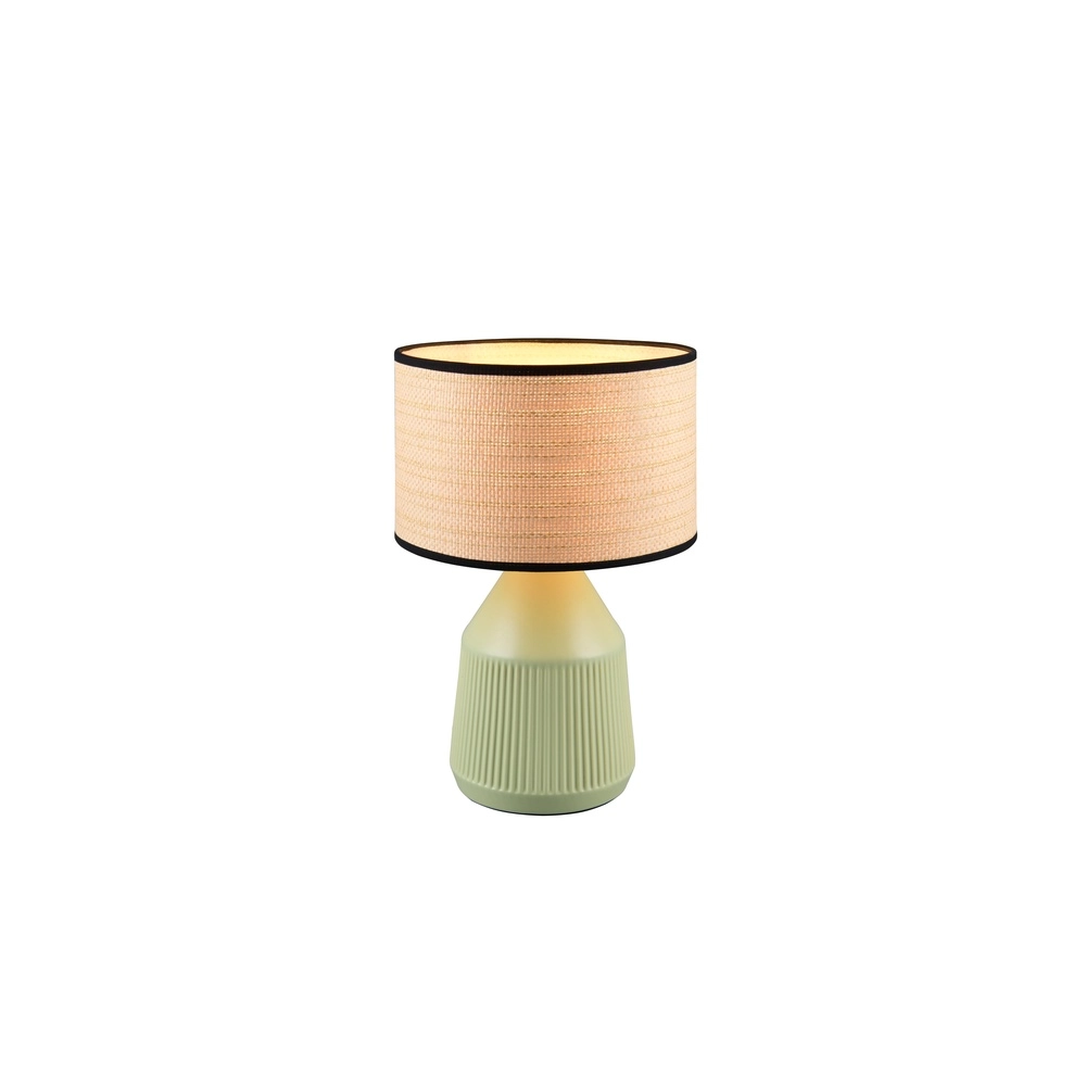 Tischlampe Formentera Ø 28 cm grün Trio 4017807678130