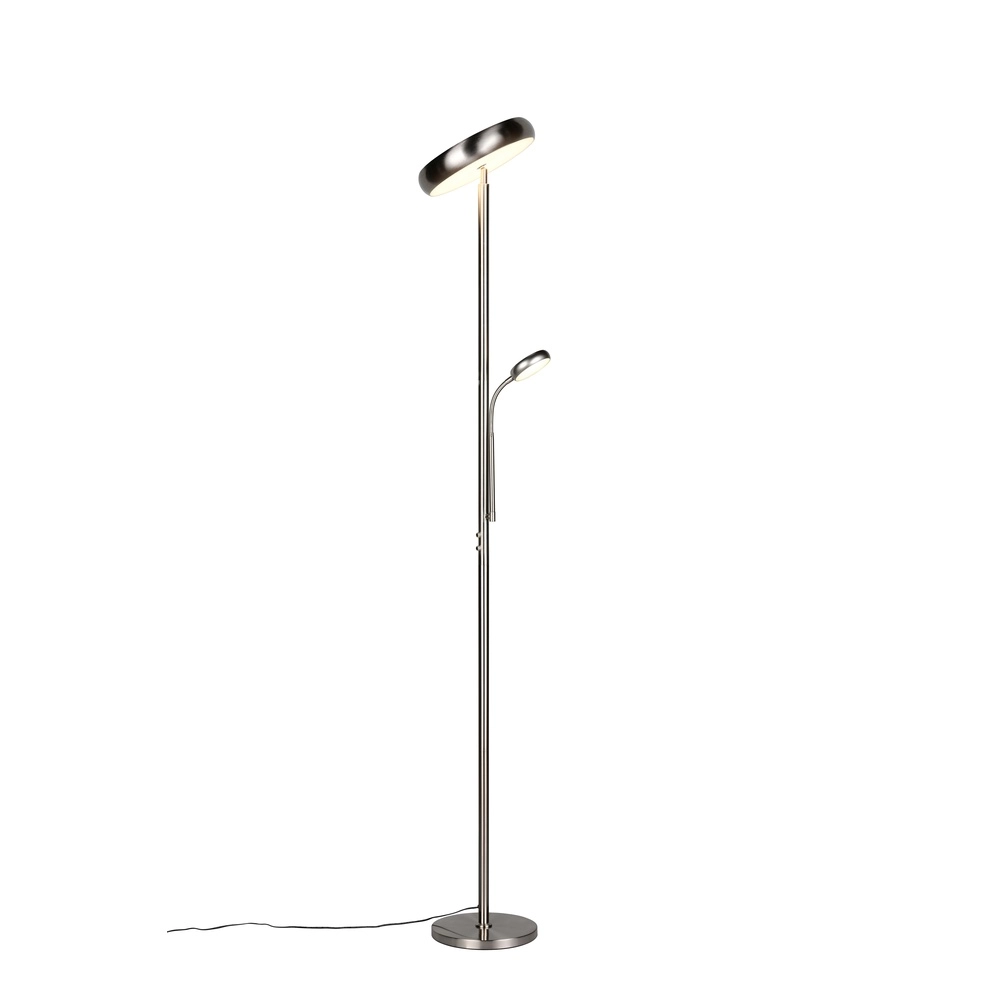 Stehlampe Palermo Nickel mit Leselampe Trio 4017807641370