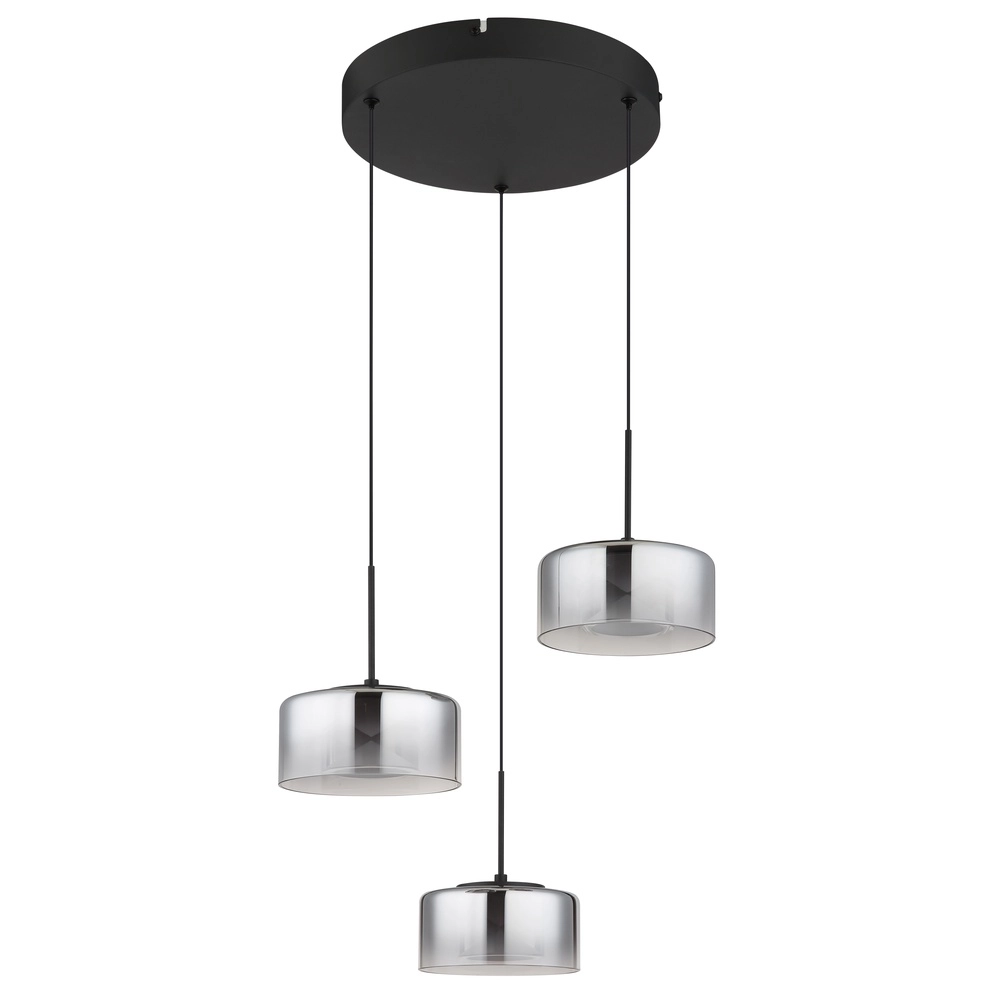 Design-Pendellampe Belinda 3-Licht Schwarz Globo 9007371531318