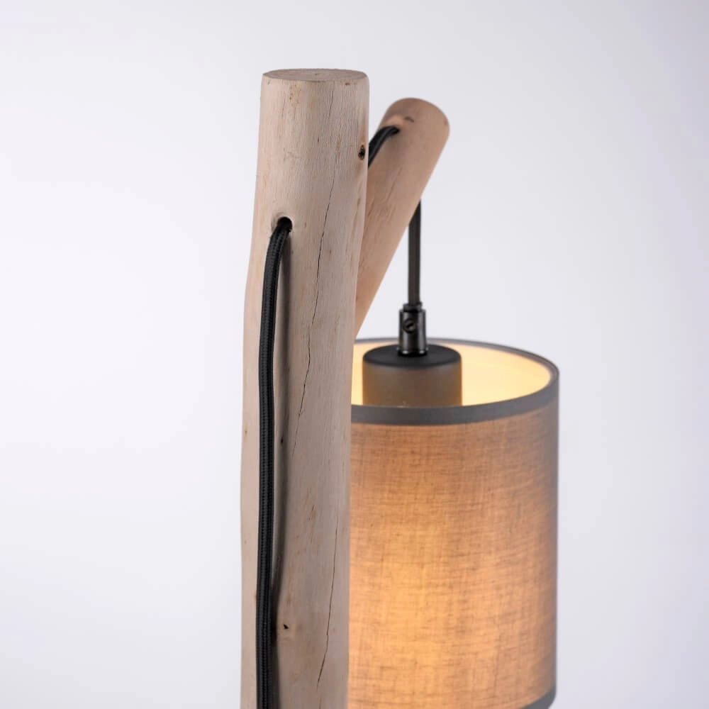 Ländliche Tischlampe Green Tribu Taupe Just Light 4043689995188