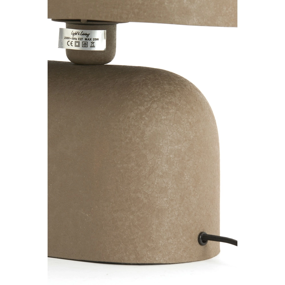Tischlampe Todd Oval – matt dunkelbraun Light & Living 8717807818906