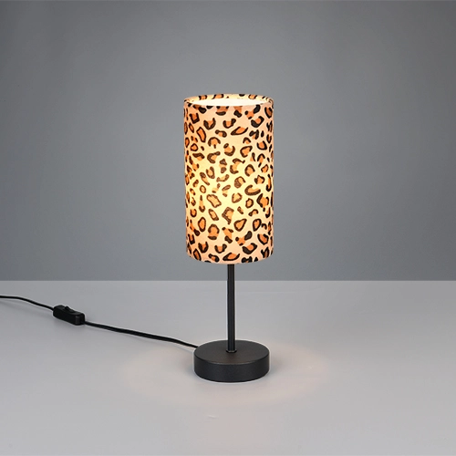 Tischlampe Pardina Leopardendruck