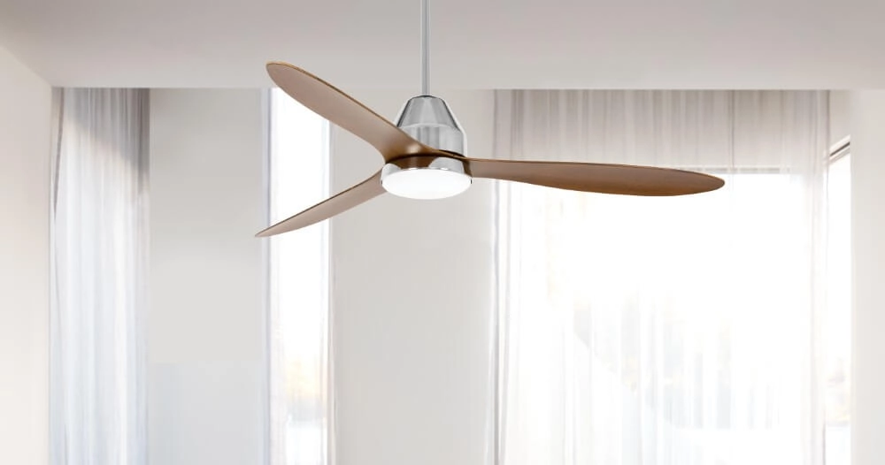 Deckenventilator aus Holz mit Lampe Whitehaven Ø 143cm IP55 Beacon 9333509136484
