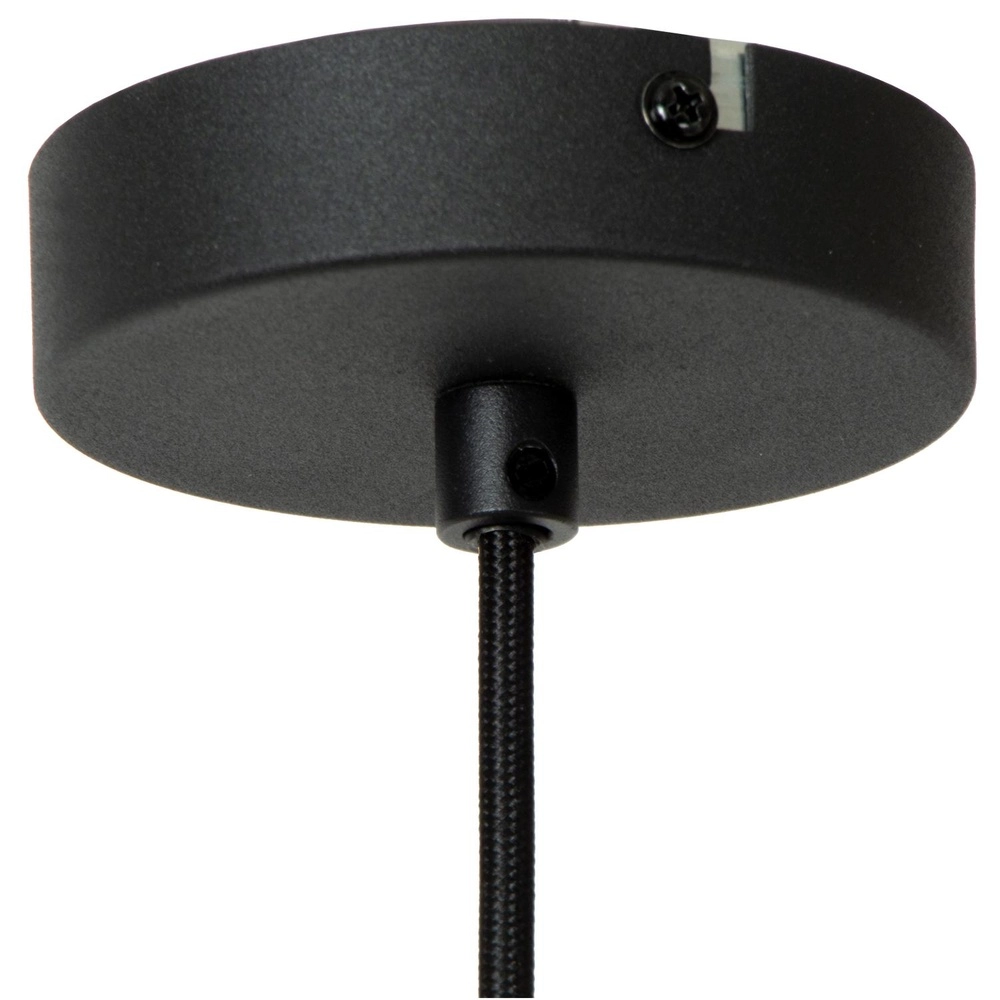 Elegante Pendellampe Rafal Schwarz mit Grau Lucide 5411212452764