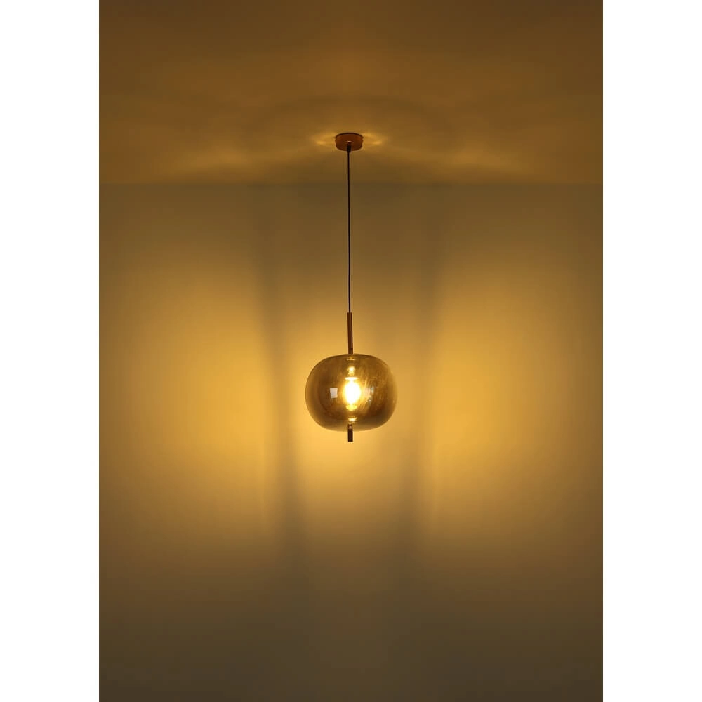 Goldene Pendelleuchte Blacky I nur Ø 30cm Globo 9007371422036