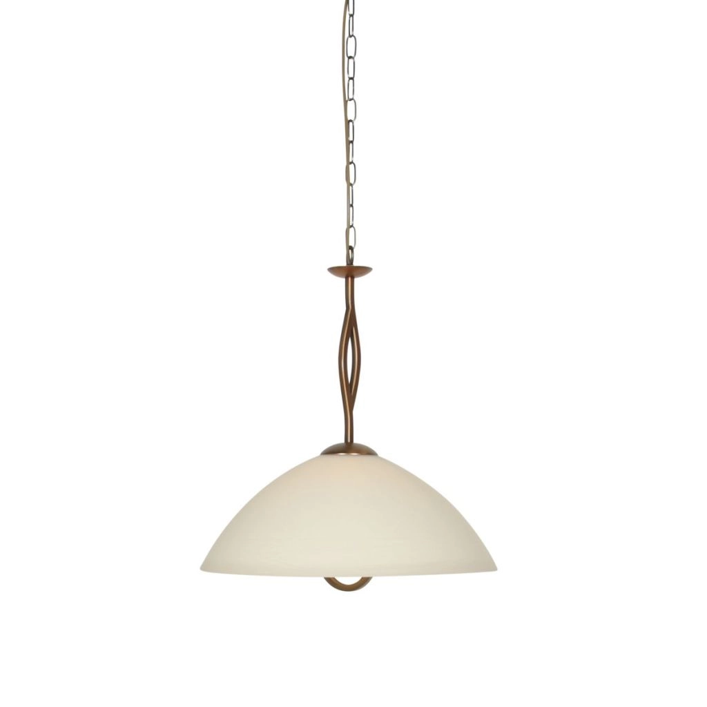 Klassische Pendellampe Anthea 1-Licht Bronze Steinhauer 8712746180220