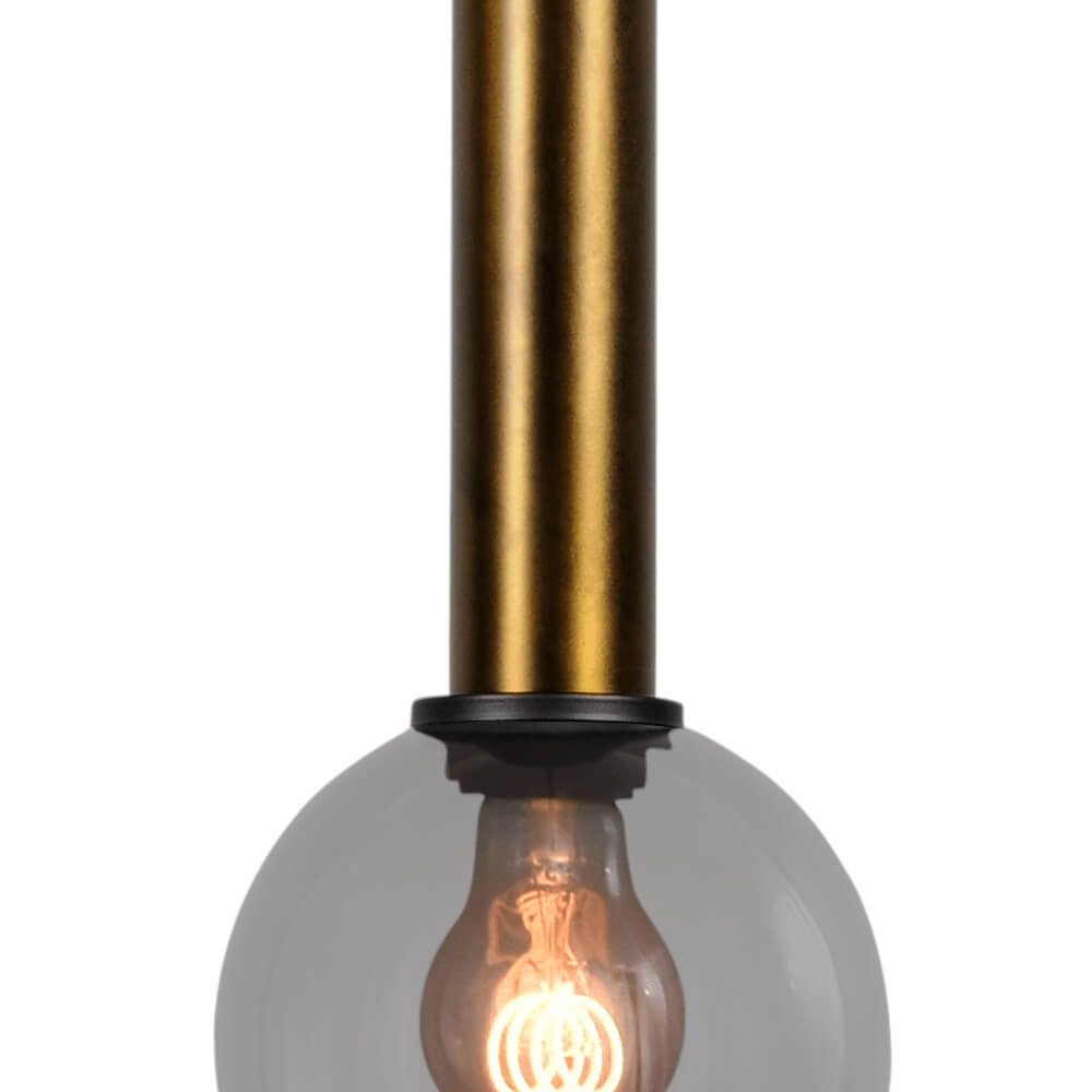 Hängelampe Ø 15cm Bella 2 Antikes Messing mit Rauchglas Masterlight 8718121334073