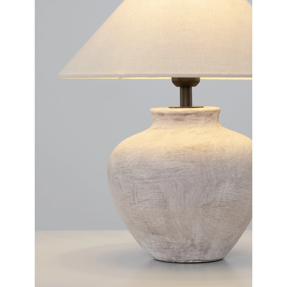 Tischlampe Lupe beige Keramik Lyora 5212017477880