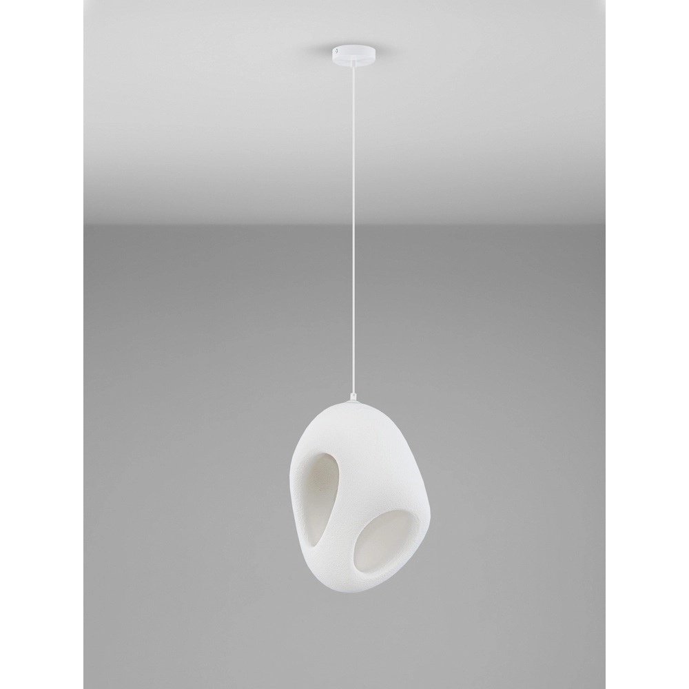 Natürliche Pendelleuchte Tempus weiß 40cm Lyora 5212017460875