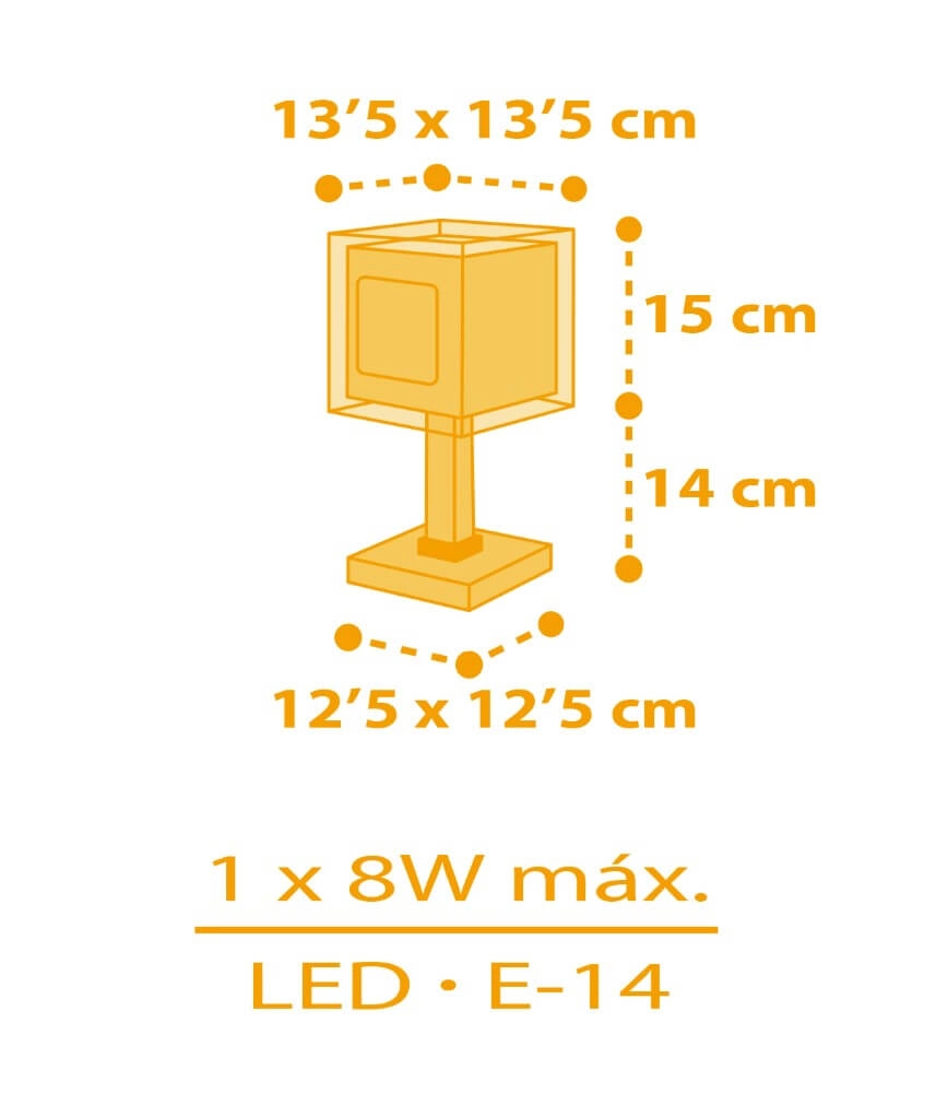 Kinderzimmer-Tischlampe My Farm gelb mit weiß Dalber 8420406634012