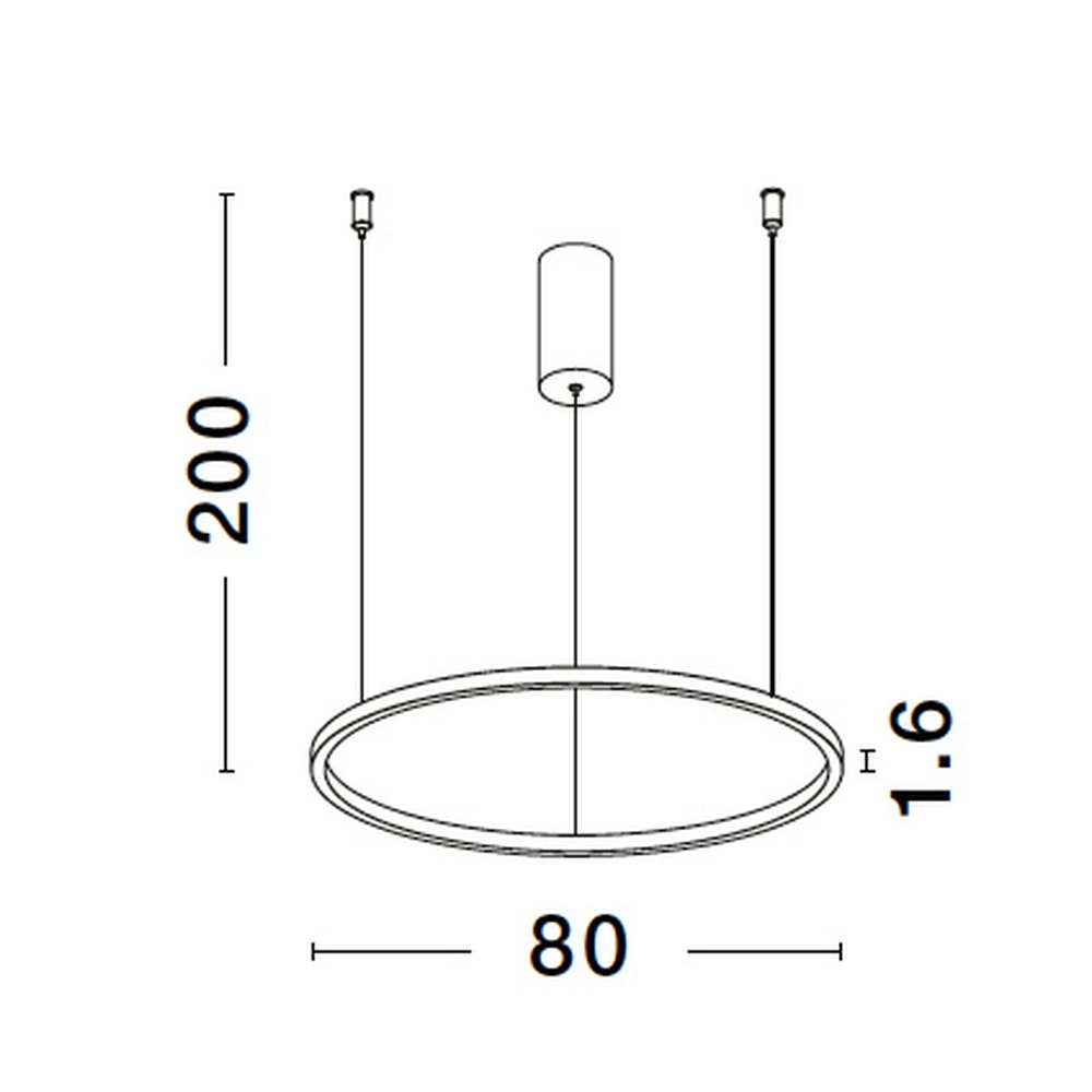 Runde Pendelleuchte Tarquin weiß Ø 80cm Lyora 5212017438294