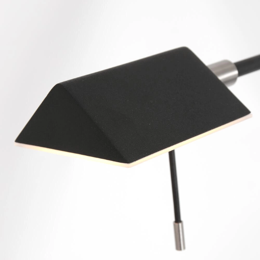 Schwarze Leselampe Retina mit LED Steinhauer 8712746135695