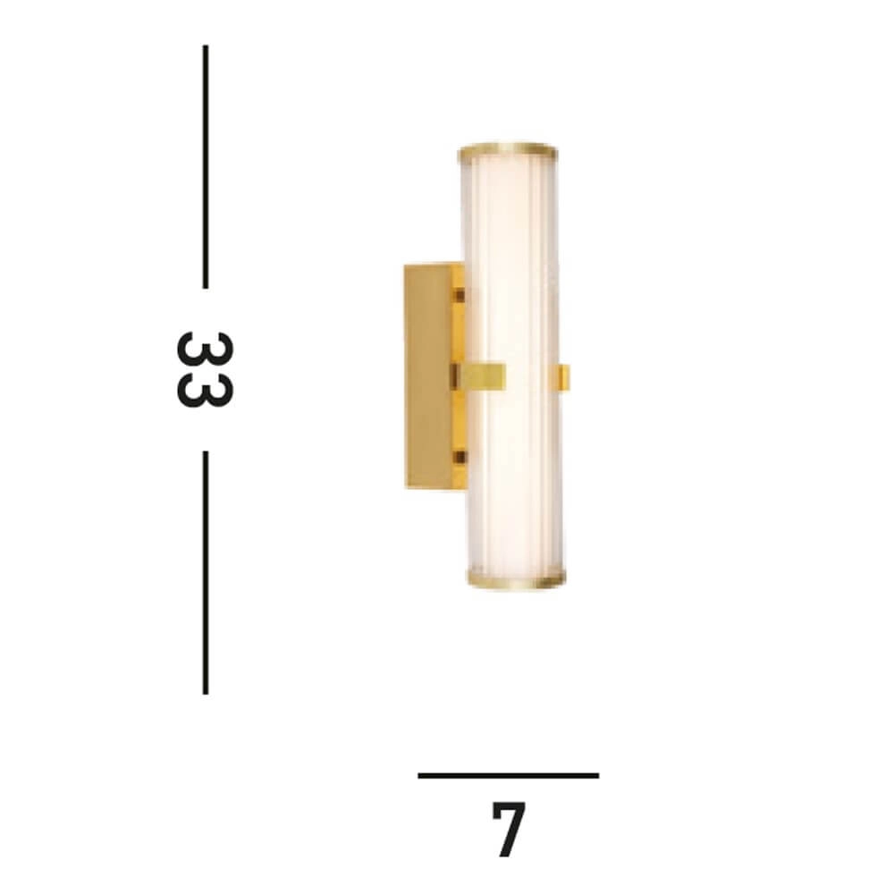 Goldene Wandleuchte Clamp 33cm Searchlight 5053423268095