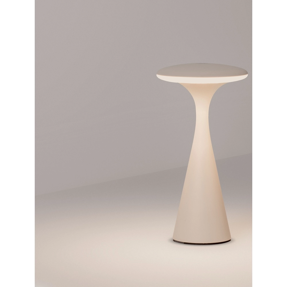 Design-Tischleuchte Grigio sandbraun