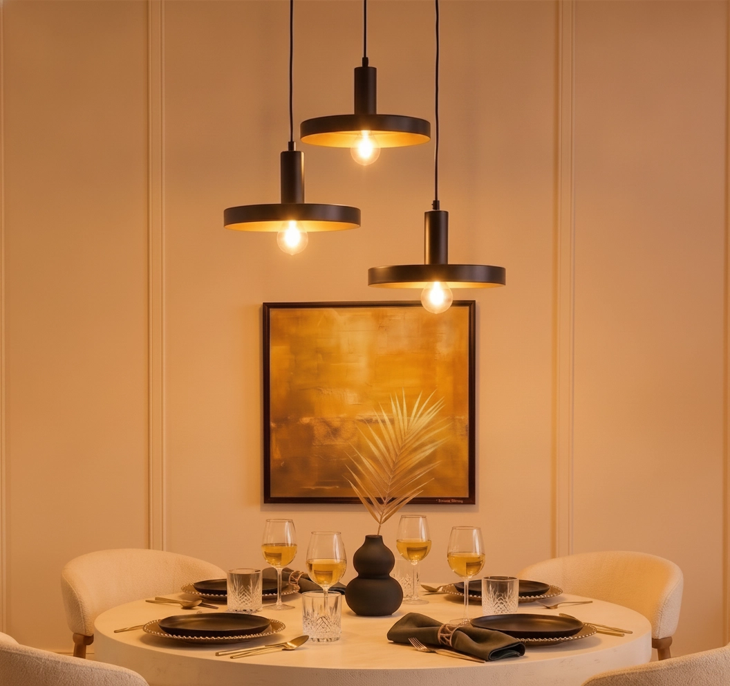 Design-Pendelleuchte Garni 3-flammig schwarz