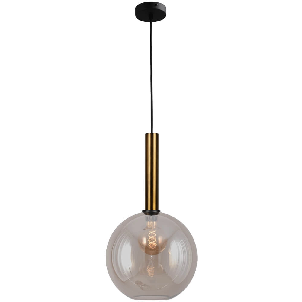 Hängelampe Ø 30cm Bella 2 Antikes Messing mit Goldglas