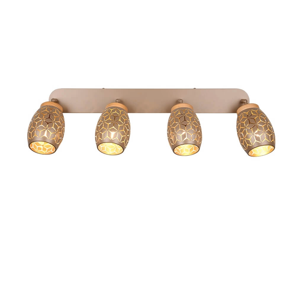4-flammiger Aufbaustrahler Bidar kaffeebraun Trio 4017807640717