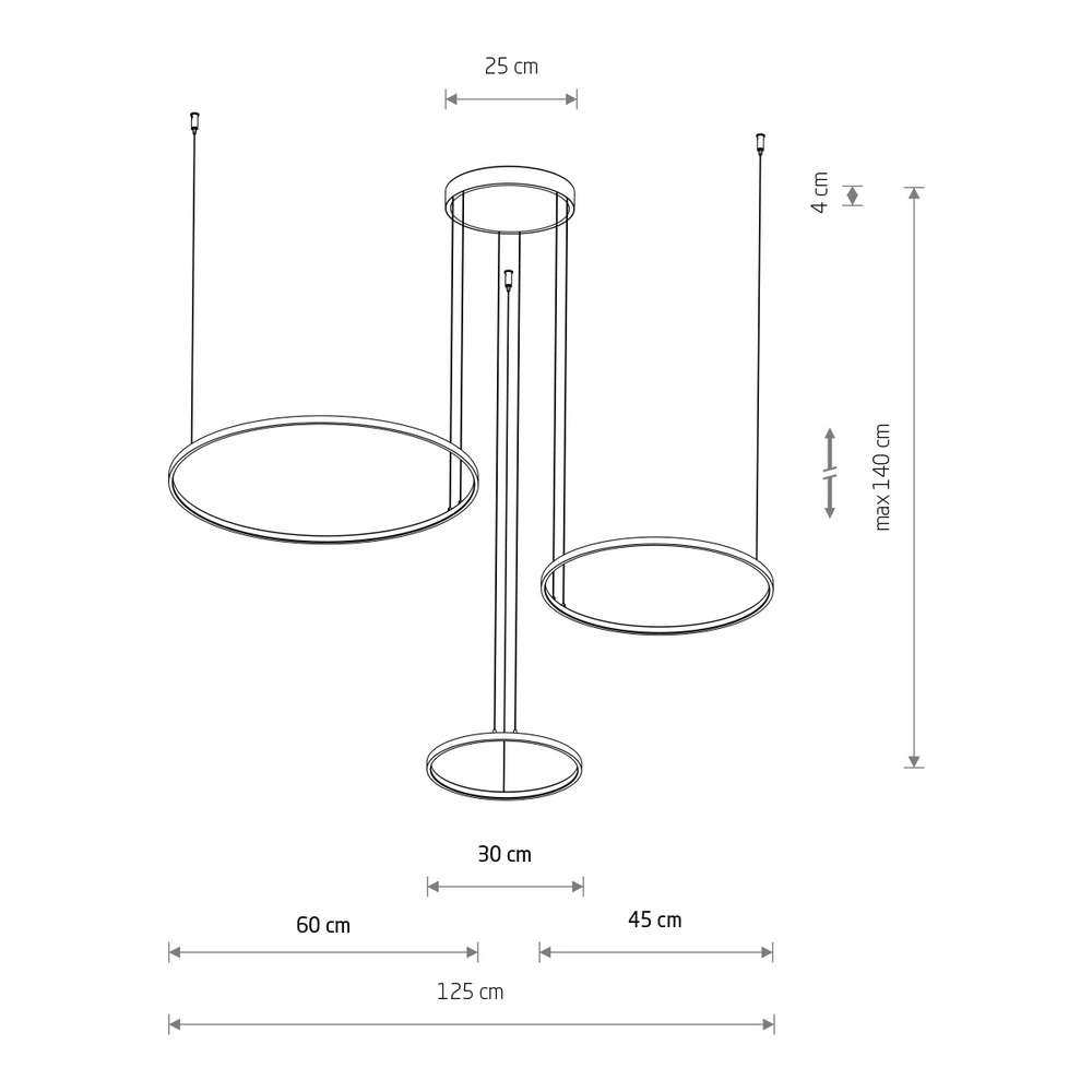 Design-Pendellampe Circolo Led Weiß Lyora 5903139116022