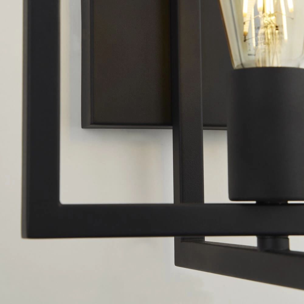 Schwarze Wandlampe Plaza Searchlight 5053423226224