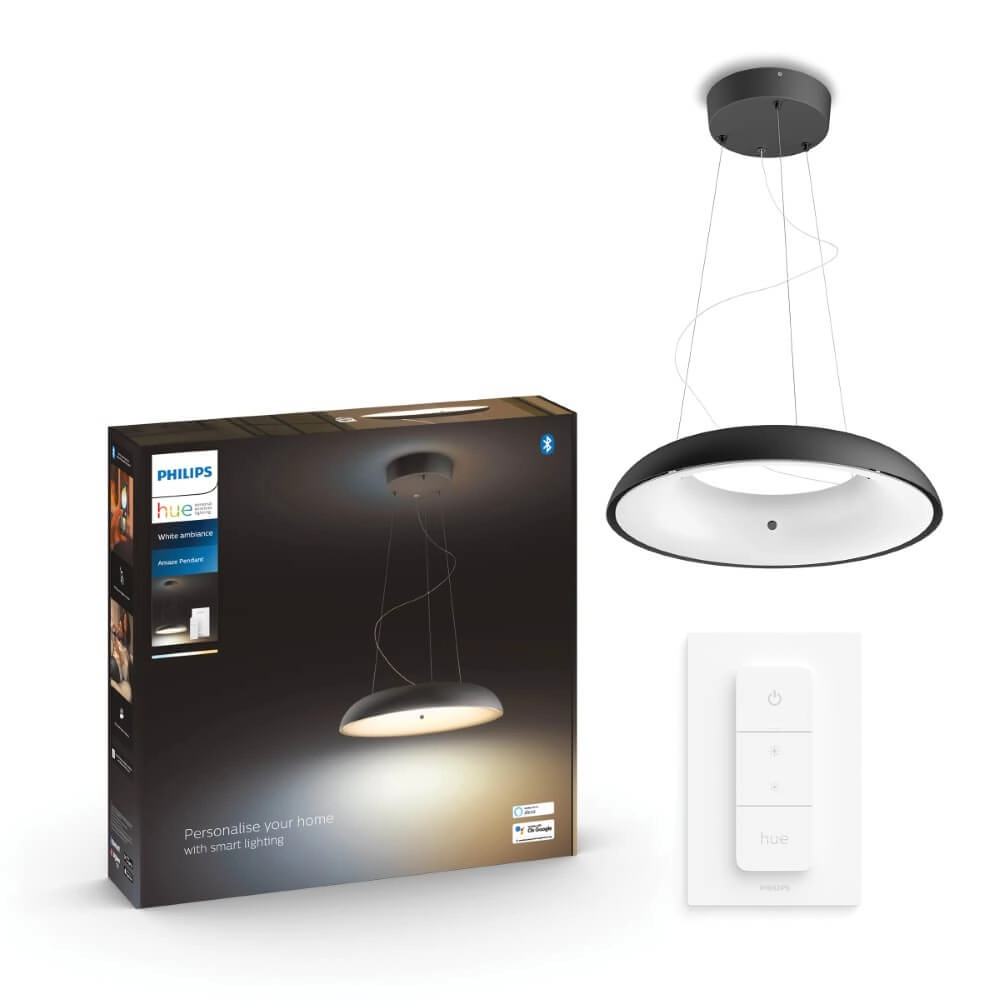 Hängelampe Hue Amaze - White Ambiance Ø 43,4cm schwarz Philips 8719514341074