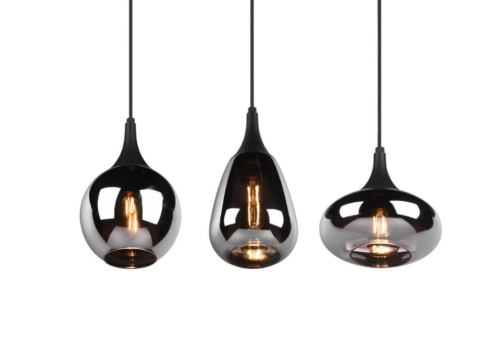 Hängelampe mit 3 Leuchten Lumina mit Rauchglas Trio 4017807542271