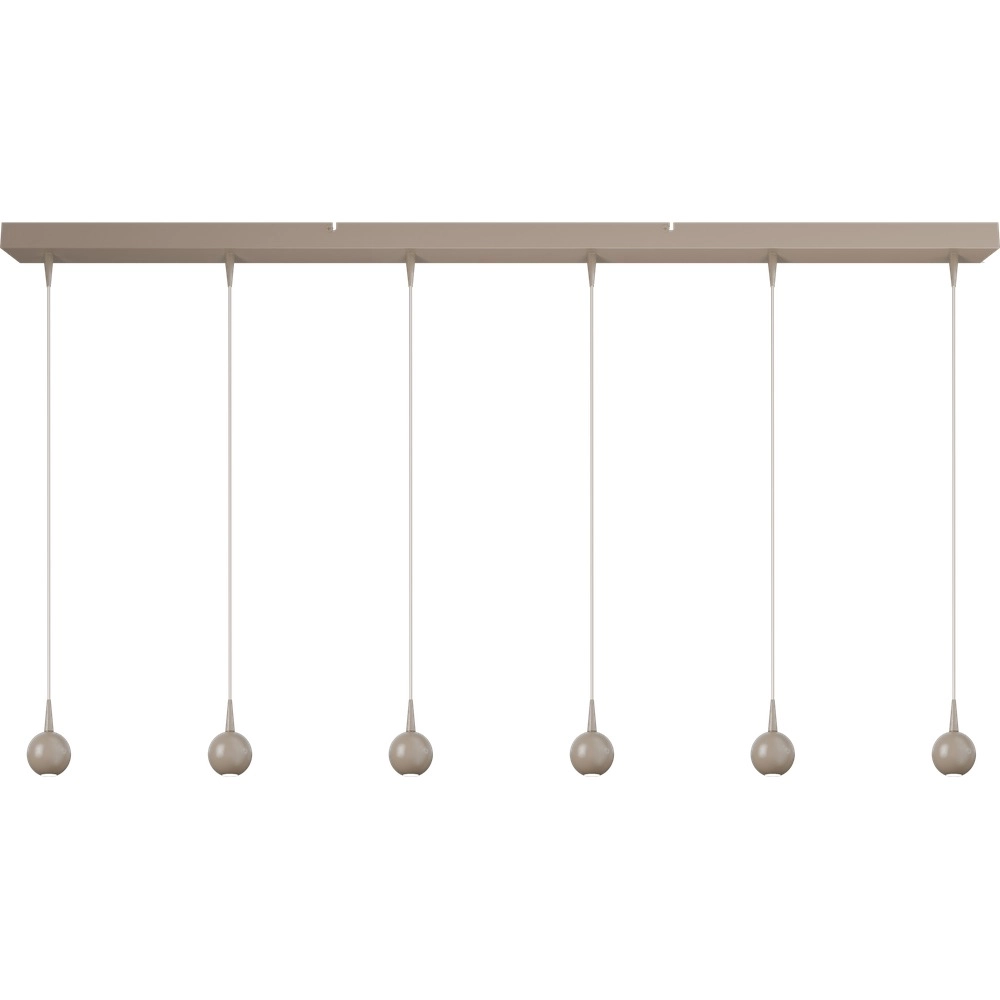 6-Licht Pendellampe Talana beige terra Ø 6cm DTW
