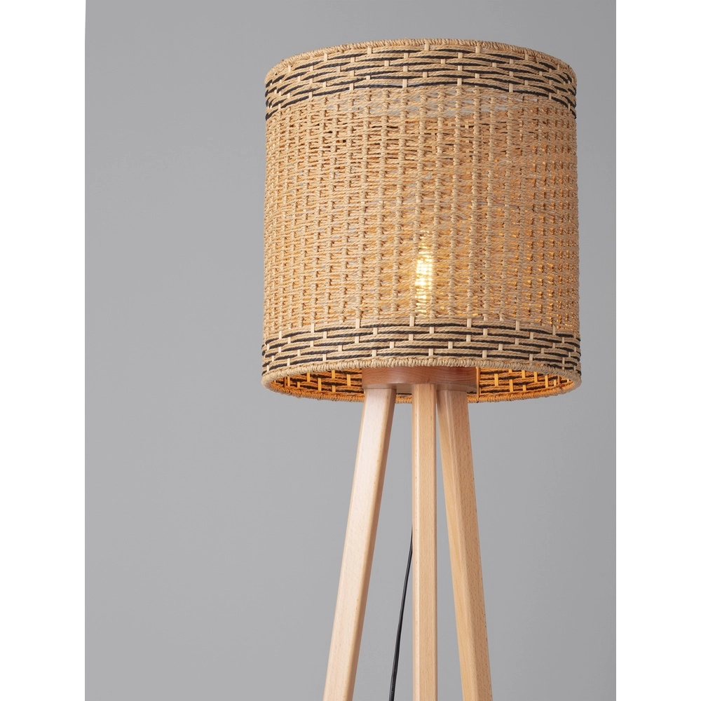 Stehlampe Plette Rattan Lyora 5212017453006