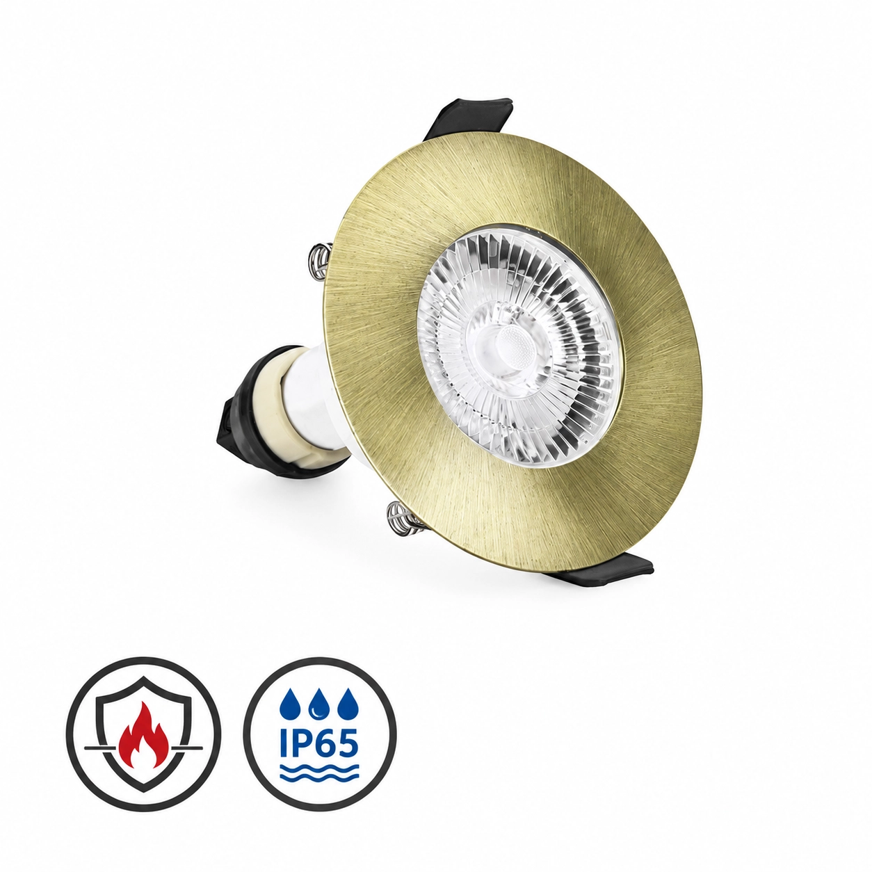 Feuerfester Einbaustrahler EvoFire IP65 gold