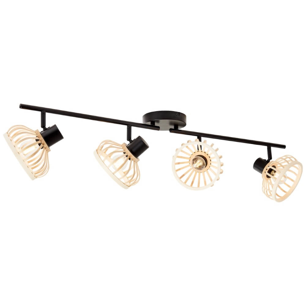 Deckenleuchte aus Holz Norah 4-Licht Brilliant 4004353409547
