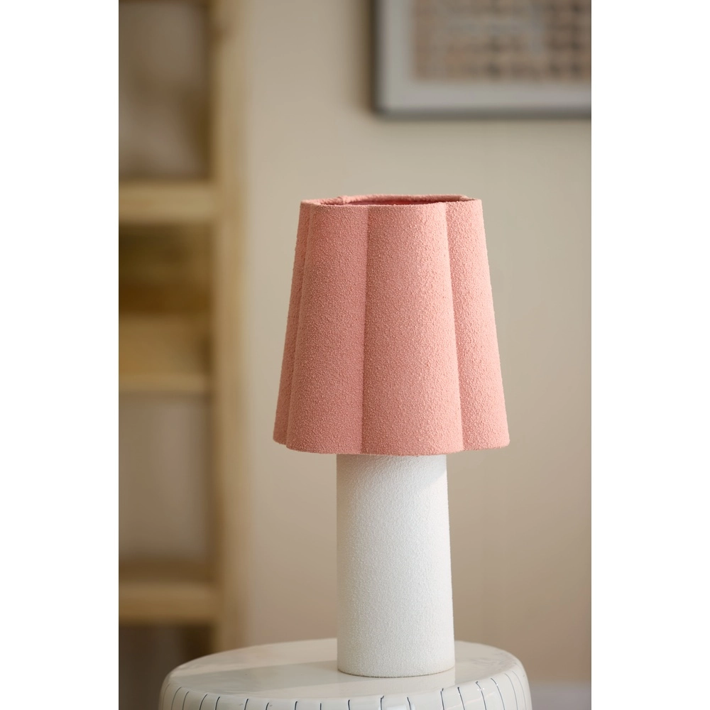 Tischlampe Musaby Organische Form – weiß und rosa Light & Living 8717807784256
