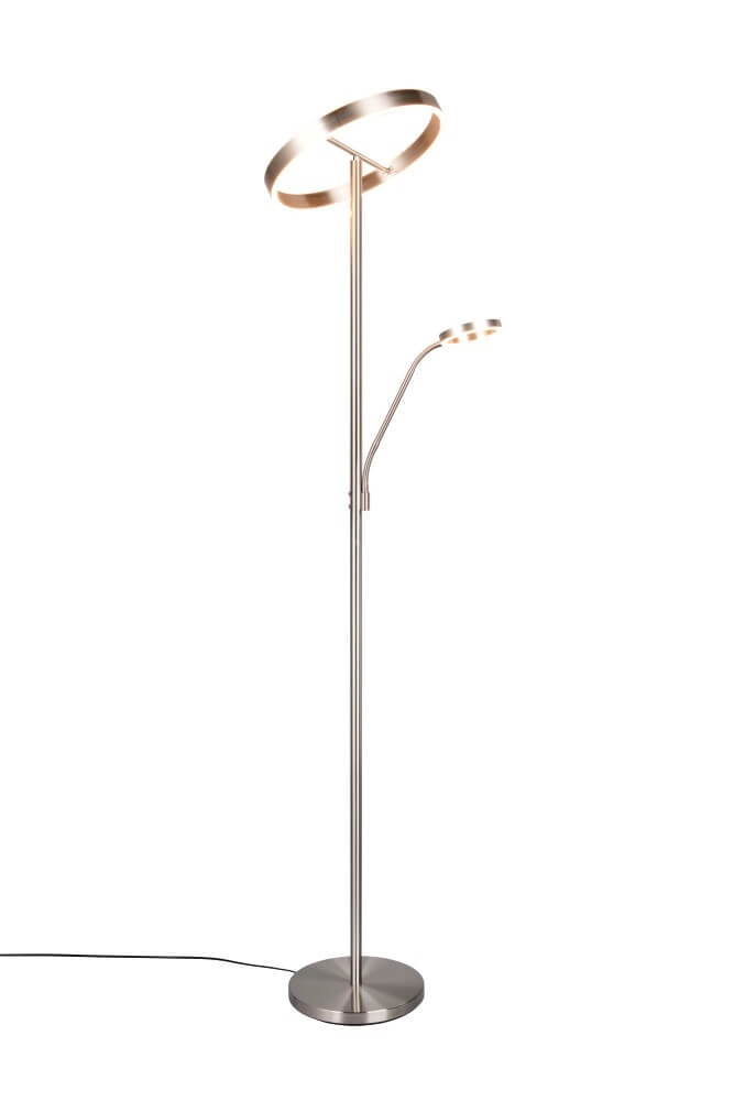 Design-Leselampe Willis Edelstahl – 180 cm