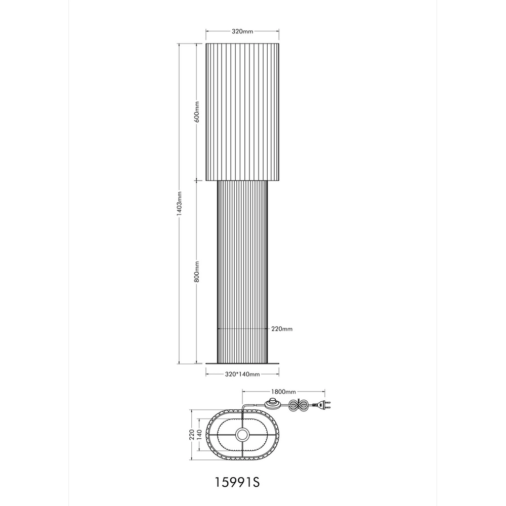 Einzigartige Stehlampe Jannie Braun Globo 9007371592906