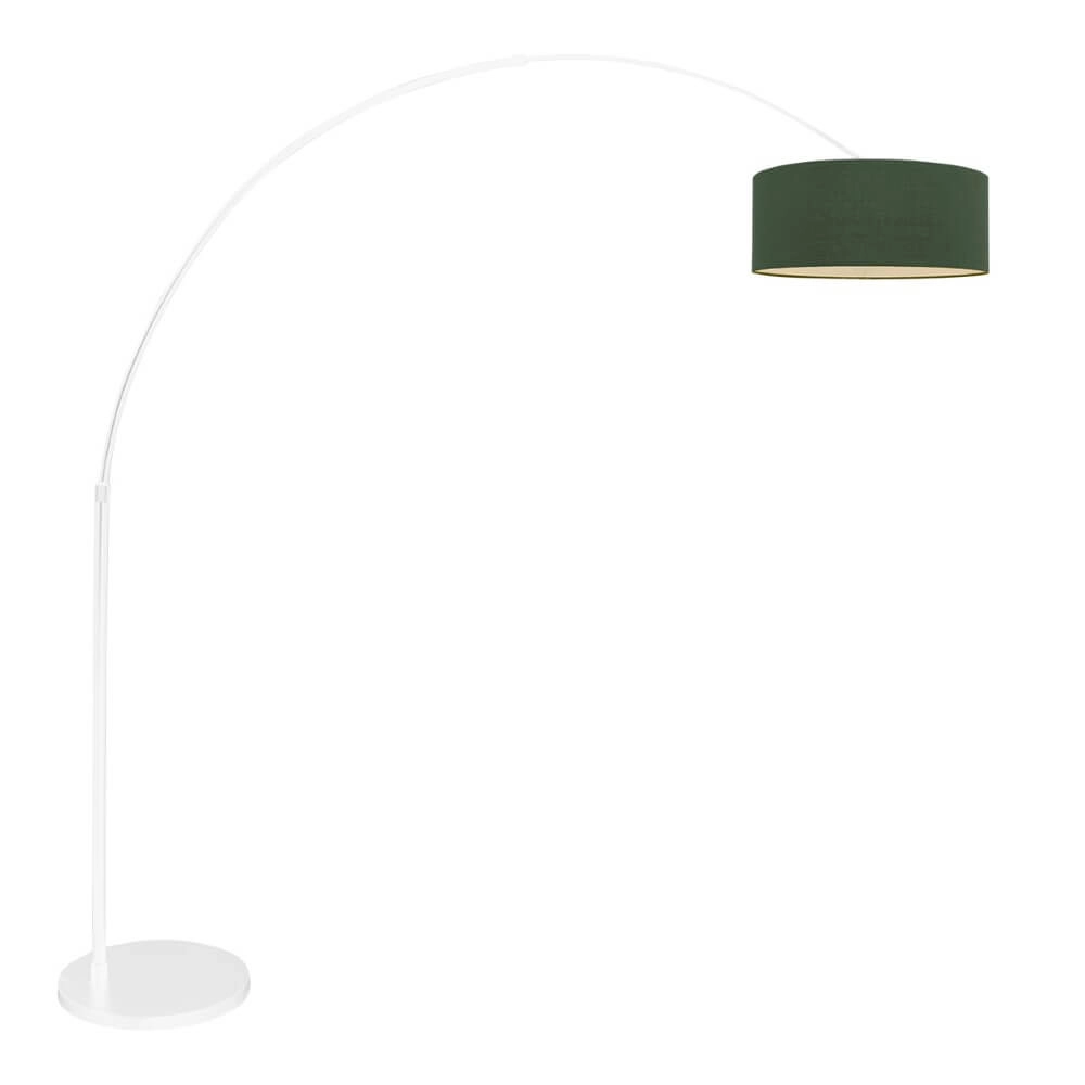 Grüne Bogenlampe Sparkled mit Samtschirm