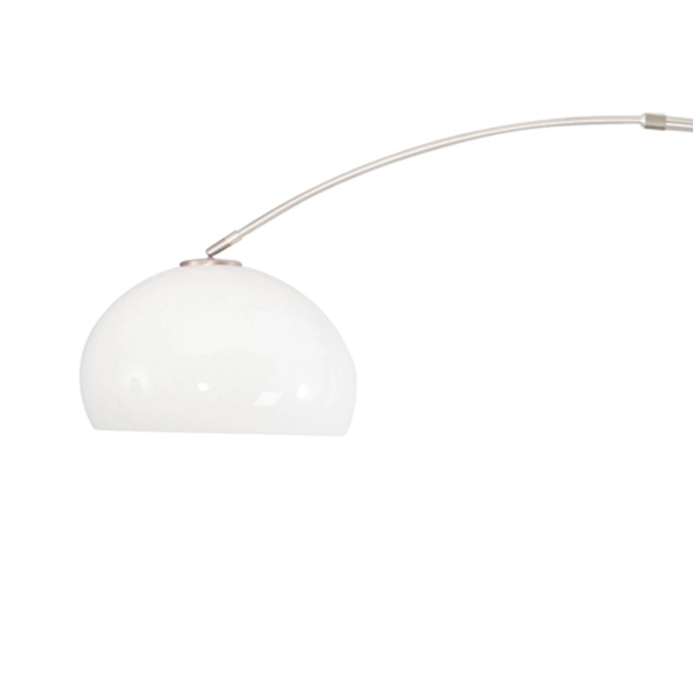 Bogenlampe Stresa Edelstahl mit weißem Lampenschirm Steinhauer 8712746092882
