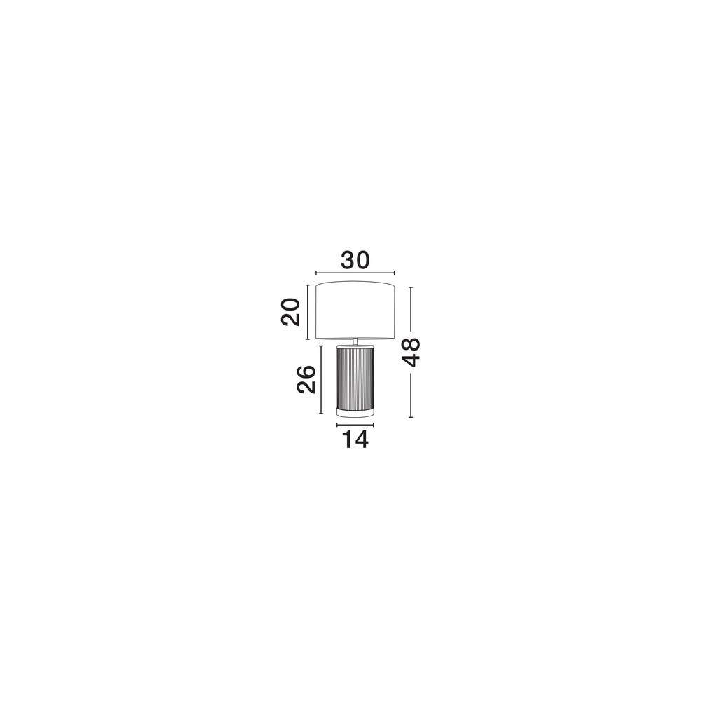 Tischlampe Nau Holz mit weißer Haube Lyora 5212017468284