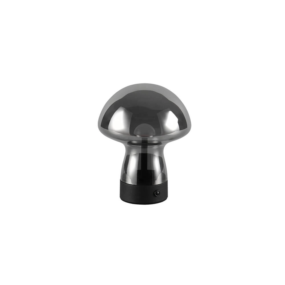 Tischlampe Dooley Wiederaufladbar mit Rauchglas Trio 4017807643206