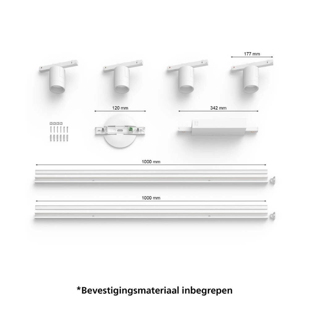 Hue Perifo - White and color Set mit 4 Spots weiß Philips 8719514407787